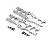 Pour HS 18301 18302 18311 18312 18321 18322 1/18 RC Télécommande Voiture Pièces Métalliques Avant Arrière Ourlet Bras PièCes Rc(Silver)