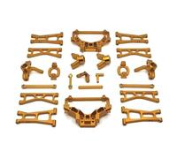 Pour HSP 14321 14322 14421 14431 C8802 1/14 Kit Bras Oscillant Métallique Coupelle Direction Pour Porte-moyeu Support D'amortisseur Pièces Rechange Voiture RC RC Mise Niveau Modèles(Yellow)