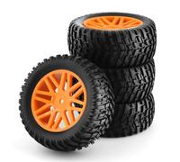 pour HSP 15502 94107 94170 94155 94177 4 Pièces 1/10 RC Short Course Truck Pneus Pneu Roue 12 Mm Hex 95 Mm Modification Accessoires Accessoires RC(Orange)