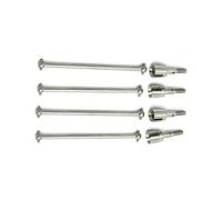 Pour HSP 94111 94108 94170 1/10 4Pack 89.5mm Dog Bones Drive Shaft Wheel Axle RC Truck Car Model Upgrade Repairs Parts Arbre Transmission(Silver)