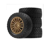 Pour HSP 94177 Pour HPI WR8 Pour Flux Pour Rallye 1/10 4 Pièces Ensemble Jantes Pneus Caoutchouc 80 Mm Voiture Tout-terrain Radiocommandée Mise À Niveau RC Pneus Voiture Pièces(Brown)