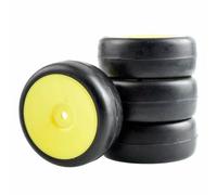 Pour HSP Pour HPI 1/10 1:10 9071-6018 Pneus Lisses Jeux Roues RC Pièces Accessoires Mises À Niveau Voitures Course Véhicules Chenilles RC Pneus Voiture Pièces(Yellow)