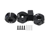 Pour HSP Pour HPI Pour Tamiya Pour Traxxas Pour Slash Aluminium 5mm 6mm 7mm 8mm 9mm 10mm 11mm 12mm Adaptateur RC Moyeu Hexagonal Avec Vis À Tête Fraisée RC Jouets Accessoires(Black,6mm)