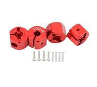 Pour HSP Pour HPI Pour Tamiya Pour Traxxas Pour Slash Aluminium 5mm 6mm 7mm 8mm 9mm 10mm 11mm 12mm Adaptateur RC Moyeu Hexagonal Avec Vis À Tête Fraisée RC Jouets Accessoires(Red,10mm)