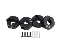 Pour HSP Pour HPI Pour Tamiya Pour Traxxas Pour Slash Aluminium 5mm 6mm 7mm 8mm 9mm 10mm 11mm 12mm Adaptateur RC Moyeu Hexagonal Avec Vis À Tête Fraisée RC Jouets Accessoires(Black,5mm)