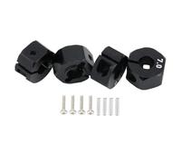 Pour HSP Pour HPI Pour Tamiya Pour Traxxas Pour Slash Aluminium 5mm 6mm 7mm 8mm 9mm 10mm 11mm 12mm Adaptateur RC Moyeu Hexagonal Avec Vis À Tête Fraisée RC Jouets Accessoires(Black,7mm)