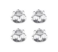 Pour HSP Pour Traxxas Pour TRX4 Pour TRX6 Pour Axial Pour SCX10 D90 D110 1/10 Écrous De Roue Voiture RC M4 4 Pièces Accessoires Pour Pour Slash Pour Rgt Pièces Voitures RC(Silver)