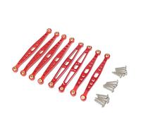 Pour HuangBo Jouets ZP1001 ZP1002 ZP1003 ZP1004 1/10 Tiges Fixation Métalliques Améliorations Et Rénovations Accessoires Voitures Radiocommandées Remplacement RC(Red)