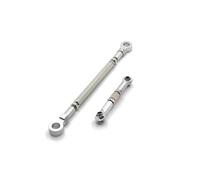 Pour HuangBo Pour Toys ZP1001 ZP1002 ZP1003 ZP1004 1/10 Biellette Servo Métal Essieu Avant Et Pièce Rechange Voiture RC Pièces Modification RC(Silver)