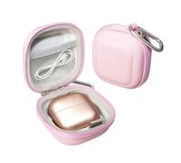pour Huawei FreeClip 2, étui de Voyage Rigide en EVA pour écouteurs, Pochette Portable Antichoc à Double Compartiment，Rose