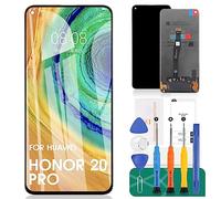 pour Huawei Honor 20 LCD Display pour Honor 20 Pro Touch Screen pour Huawei Nova 5T Screen Replacement pour Honor 20S Digitizer Repair Kits with Frame(Black)