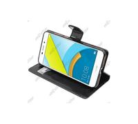 pour Huawei Honor 6C Pro - Housse Coque Etui Portefeuille Folio book livre Simili Cuir, Couleur Nero [Dimensions PRECISES de votre appareil : 147.9