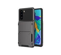 pour Huawei P40 P40 Pro P20 Pro Lite Case Flip Card Slots Business Armor Case pour Huawei P30 P30pro Couverture, Gris, pour Huawei P20 Pro