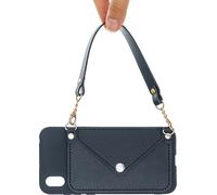 Pour HUAWEI Y5 2018/2019/Y6 2019/Y7 2019/PSMART Z/Y9 2019 Housse de téléphone portable avec porte-carte Pu + main Rope Stratdle noir