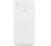 Pour HUAWEI Y7 2019 Lovely Candy Color Matte TPU Anti-Scratch antidérapant Housse arrière blanche