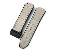 Pour Hublot Watch Strap ， Bracelets de surveillance en caoutchouc de CowHide Rubber Bands de 25 à 19 mm