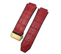 Pour Hublot Watch Strap ， Bracelets de surveillance en caoutchouc de CowHide Rubber Bands de 25 à 19 mm