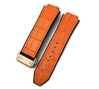 Pour Hublot Watch Strap ， Bracelets de surveillance en caoutchouc de CowHide Rubber Bands de 25 à 19 mm