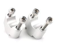 pour Hyosung pour Aquila pour GV 300 S GV300S GV300 Moto Guidon Barre De Montage Barre De Montage Poignée Pince Montée Rehausser Bloc Extension Riser De Guidon(A Silver)