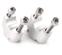 pour Hyosung pour Aquila pour GV 300 S GV300S GV300 Moto Guidon Barre De Montage Barre De Montage Poignée Pince Montée Rehausser Bloc Extension Riser De Guidon(A Silver)