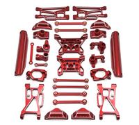 Pour Hyper Go Pour Mjx 10208 1/10 Alliage D'aluminium Avant Arrière Coupelle De Direction C Pour Siège Rc Crawler Voiture Pièces De Mise À Niveau Composants(Red)