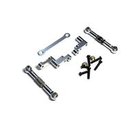 Pour Hyper Go Pour MJX 16207 16208 16209 16210 H16 H16BM 1/16 Assemblage De Biellette Direction En Métal Pièces Voiture RC Remplacer Modifié ModèLes Mise Niveau Rc(Silver)