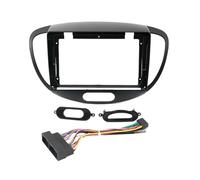 pour Hyundai I-10 I10 2007-2013 Kit Montage Tableau Bord Plaque Frontale Audio 2Din Cadre Façade Grand Écran 9 Pouces Radio Stéréo Panneau Montage YTdhfDGJ(Black Frame Cable)