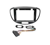 pour Hyundai I10 2007-2013 Kit De Réinstallation pour Autoradio 2Din avec Cadre Façade pour Montage sur Tableau Bord avec Grand Écran 9 Pouces Façade autoradio(Black Frame Cable)
