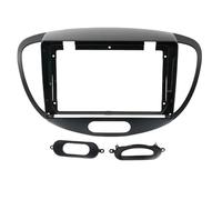 pour Hyundai I10 2007-2013 Kit De Réinstallation pour Autoradio 2Din avec Cadre Façade pour Montage sur Tableau Bord avec Grand Écran 9 Pouces Façade autoradio(Black Frame)