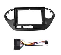 pour Hyundai I10 2014 2015 2016 2017 2 Din 9 Pouces Autoradio Installation Plastique Panneau Façade Cadre Et Câble Tableau Bord Kit Montage POMPOMPUR(Frame-Right-Cord)