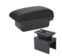 Pour Hyundai I20 2021 2022 Boîte D’accoudoir Accoudoir Voiture Pièces Intérieures Console Centrale Boîte Rangement Voiture Coffre rangement accoudoir(C1 Noir rouge Pas d'USB)