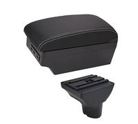 Pour Hyundai I20 Accoudoir Boîte Cuir Accoudoir Console Centrale Stockage USB Accessoires Accoudoir Central De Voiture(E1 White Line)