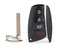 pour Hyundai pour Azera 2015-2017 pour Equus 2014-2016 4 Boutons Étui Voiture Clé Coque Couverture(Style 3)