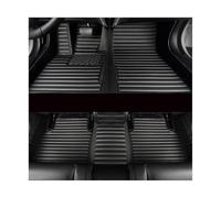 pour Hyundai pour Equus 4 Sièges 5 Sièges 2010-2017 Tapis De Sol De Voiture en Cuir PU Rayé Tapis De Pied Imperméables(Black 5 Seat,5 Seat 10-2017)