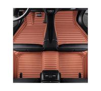 pour Hyundai pour Equus 4 Sièges 5 Sièges 2010-2017 Tapis De Sol De Voiture en Cuir PU Rayé Tapis De Pied Imperméables(Brown 5 Seat,5 Seat 10-2017)