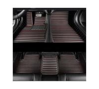 pour Hyundai pour Equus 4 Sièges 5 Sièges 2010-2017 Tapis De Sol De Voiture en Cuir PU Rayé Tapis De Pied Imperméables(Black Red 5 Seat,5 Seat 10-2017)