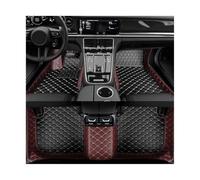 pour Hyundai pour Genesis Coupé 2009-2016 Tapis De Sol De Voiture Personnalisé Tapis Intérieur en Cuir Tapis De Pied Imperméables(Coffee Black)