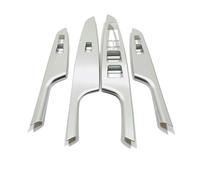 Pour Hyundai Pour Tucson 2015-2020 D'intérieur Voiture ABS Mat Poignée Porte Intérieure Interrupteur Lève-vitre Électrique Garniture Couverture(Argent)