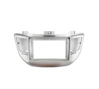 pour Hyundai pour Tucson IX35 2015 Adaptateur De Cadre De Voiture 9 Pouces Kit De Montage De Panneau De Tableau De Bord Radio POMPOMPUR(RHD Silver)