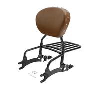 pour Indian Chieftain Springfield Dark Horse pour Challenger Roadmaster Chief Vintage Motorcycle Sissy Bar Porte-Bagages Dossier Moto Support D'étagère Porte-Bagages Arrière(Black Desert Tan)