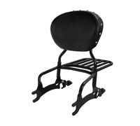 pour Indian Chieftain Springfield Dark Horse pour Challenger Roadmaster Chief Vintage Motorcycle Sissy Bar Porte-Bagages Dossier Moto Support D'étagère Porte-Bagages Arrière(Black Black)