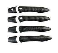 Pour Infiniti EX35 EX37 FX35 FX37 FX50 2008-2013 Garniture Poignée Porte Carbone Noir Brillant Style Autocollant poignée de porte extérieure de voiture(Style 3)