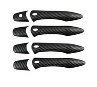 Pour Infiniti QX50 Q50 QX56 QX60 QX70 2008-2021 Autocollants Pour Poignées Porte Latérales Carbone Noir Brillant(Style 2)