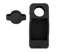 pour Insta 360 X3 Lens Protector, Lens Silicone Case Sleeve Lens Guard Action Camera Accessoires pour X3 (Noir)