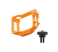 Pour Insta360 GO pour boîtier ultra protecteur avec structure périphérique surélevée, support de griffe froide et compatibilité avec interface trépied standard (orange)