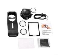 Pour Insta360 pour X4 Lens Cover Set Black ABS Material for Insta360 | Coque en silicone, lentille ABS, résistante aux rayures, à la poussière, design absorbant les chocs