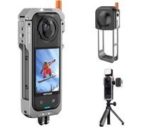 Pour Insta360 X5 Cadre D'Utilité,Cage De Caméra En Aluminium Pour Insta360 X5,Boîtier Protecteur Avec Couvercle De Lentille En Silicone,Boîtier Protecteur Avec 1/4 Fil Doits Pliant[SHY9290930]