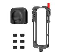 Pour insta360 X5 Cage métallique Cadre en alliage d'aluminium Filetage 6,35 mm et supports de griffe pour objectif X5 W8r0 Support C antichoc