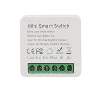 Pour interrupteur WiFi intelligent TUYA Contrôle 2 voies, Compact pour MINI Smart Breaker pour l'application Smart-Life, pour Alexa et pour YANDEX Alice, Plastique ABS Blanc 4 x 4 x 2,5 cm
