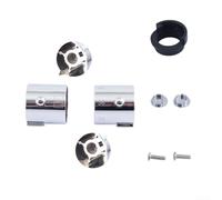 Pour interrupteurs thermostatiques à bouton de robinet avec tige ronde supérieure et inférieure (argenté)